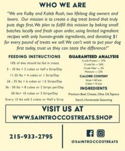 SAINT ROCCO'S Cheeseburger Beef & Cheese Dog Treats -Pet Sale Shop CBdtcpic