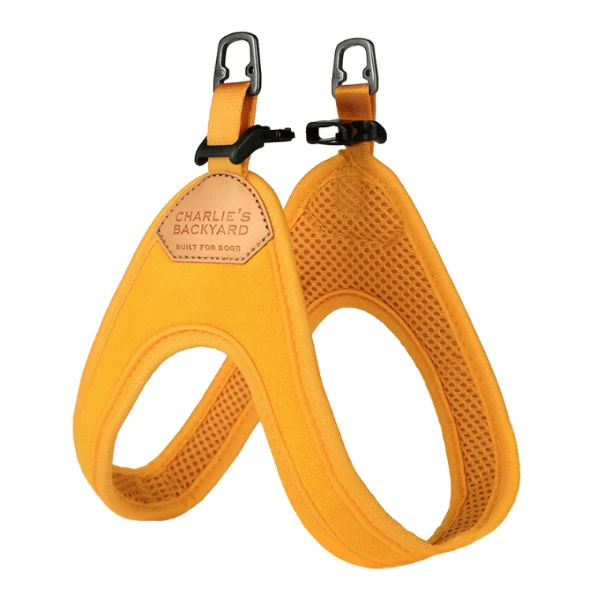 CHARLIE'S BACKYARD Buckle Up Easy Dog Harness In Yellow 4 CHARLIE'S BACKYARD Buckle Up Easy Dog Harness In Yellow - Image 4