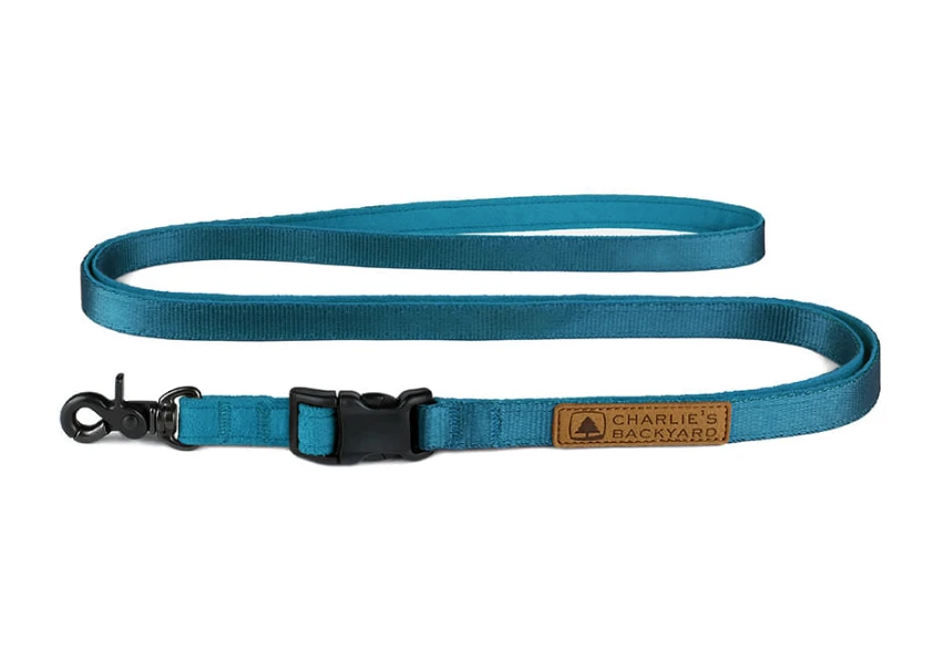 CHARLIE'S BACKYARD Adjustable Easy Dog Leash In Teal 5 CHARLIE'S BACKYARD Adjustable Easy Dog Leash In Teal - Image 5