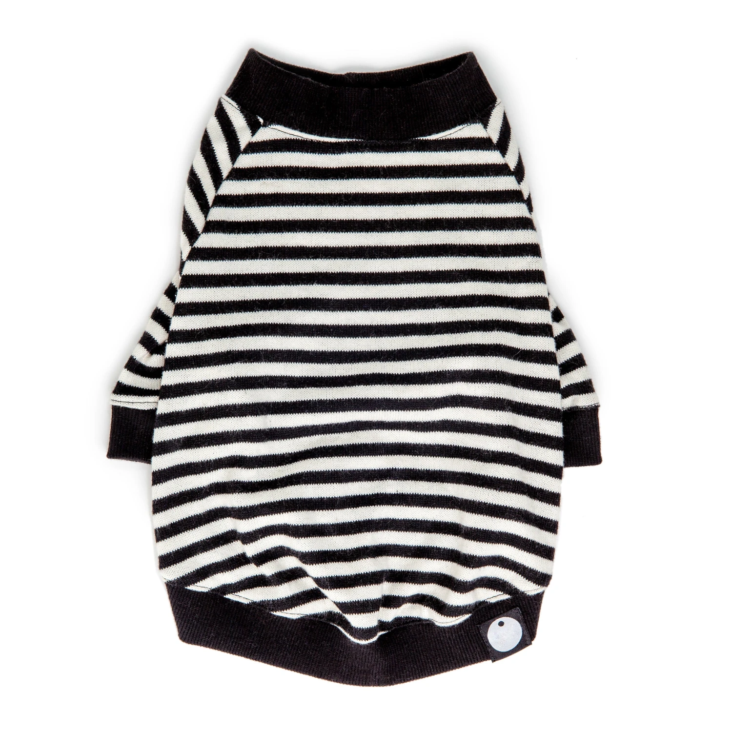 DOG & CO. COLLECTION Cheeky Stripe Pullover In Black & White With Black Trim - Image 2