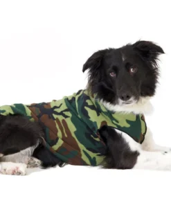 GOLD PAW Stretch Fleece Pullover In Modern Camo Print -Pet Sale Shop DOG CO. GoldPaw CamoFleece2