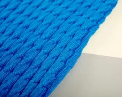 DOG & CO. COLLECTION The Uptown Cable Knit Sweater In French Blue American Cotton (Made In NYC) 12 DOG & CO. COLLECTION The Uptown Cable Knit Sweater In French Blue American Cotton (Made In NYC) -Pet Sale Shop Dog Co 1C5A0019