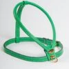 LA CINOPELCA Italian Leather Dog Harness In Green