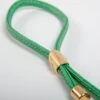 LA CINOPELCA Italian Leather Dog Leash In Green