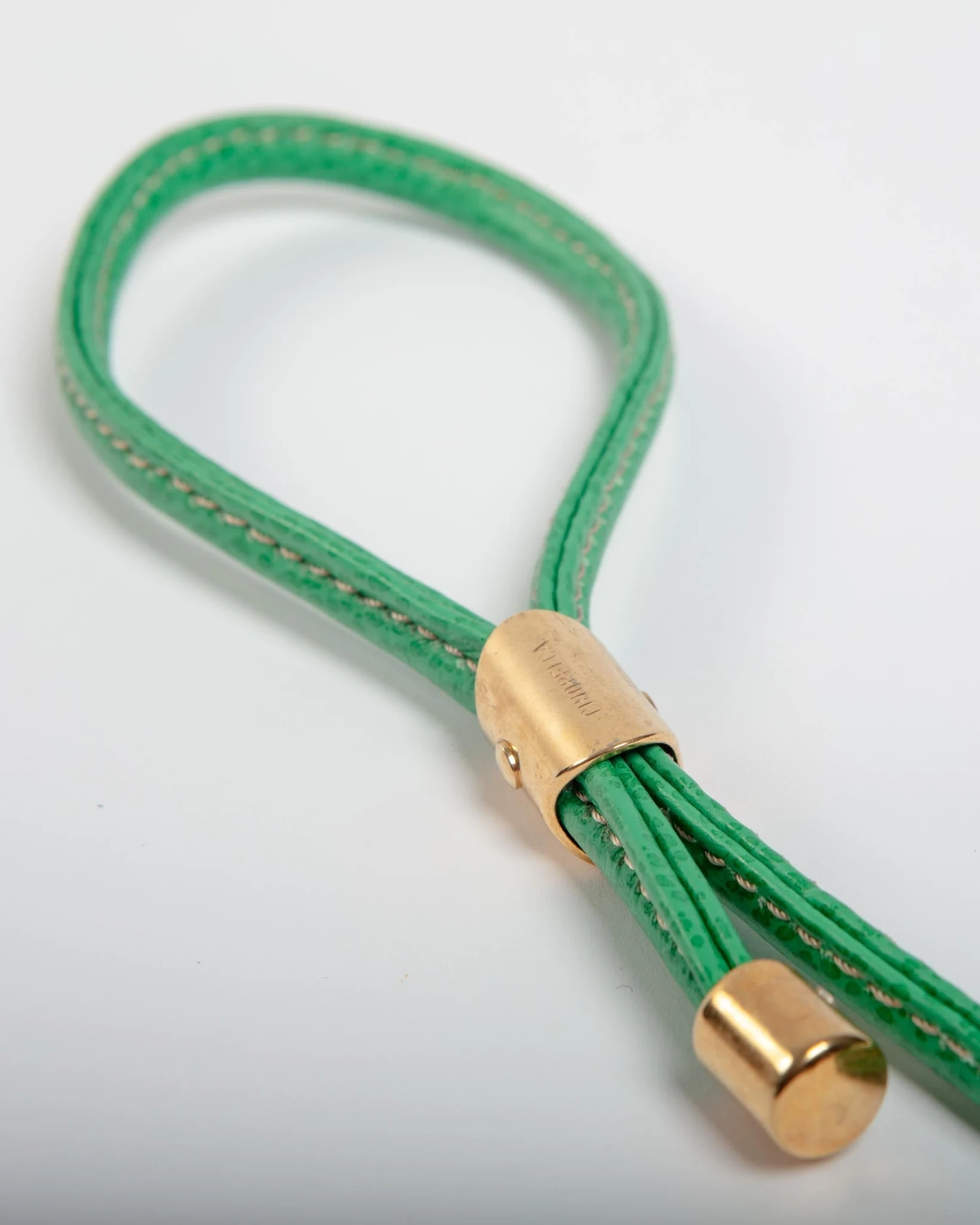 LA CINOPELCA Italian Leather Dog Leash In Green 1 LA CINOPELCA Italian Leather Dog Leash In Green