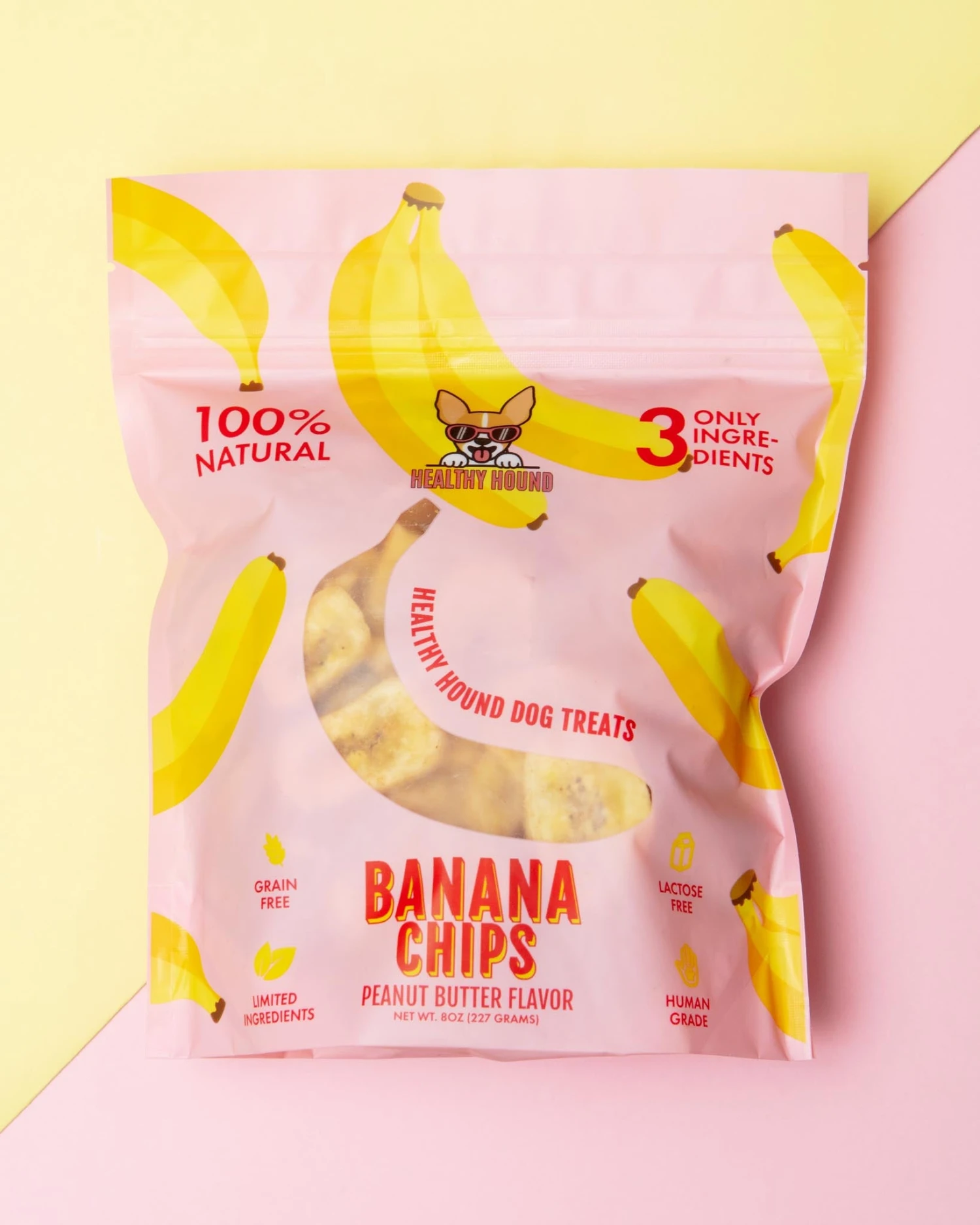 HEALTHY HOUND Peanut Butter Banana Chips Dog Treats 1 HEALTHY HOUND Peanut Butter Banana Chips Dog Treats