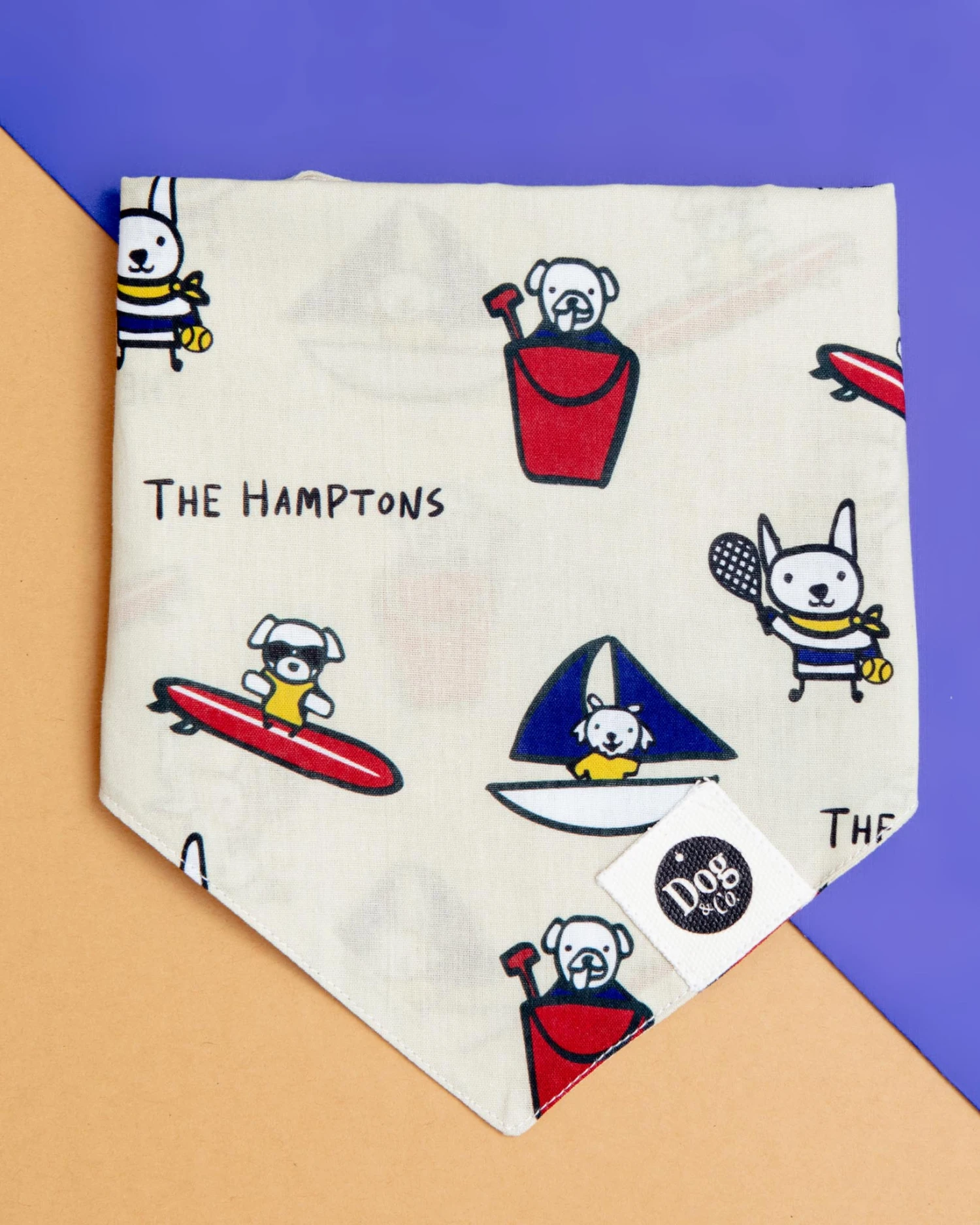 DOG & CO. I Heart The Hamptons Dog Bandana (Dog & Co. Exclusive) 1 DOG & CO. I Heart The Hamptons Dog Bandana (Dog & Co. Exclusive)