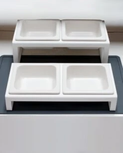 YAMAZAKI Tower Pet Food Bowl In White -Pet Sale Shop Dog Co 1C5A0724