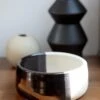 STYLE UNION HOME Otto Pet Bowl In Noir & Blanc (Made In The USA)