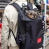 MANHATTAN PORTAGE Sirius Traveler Dog Backpack In Black