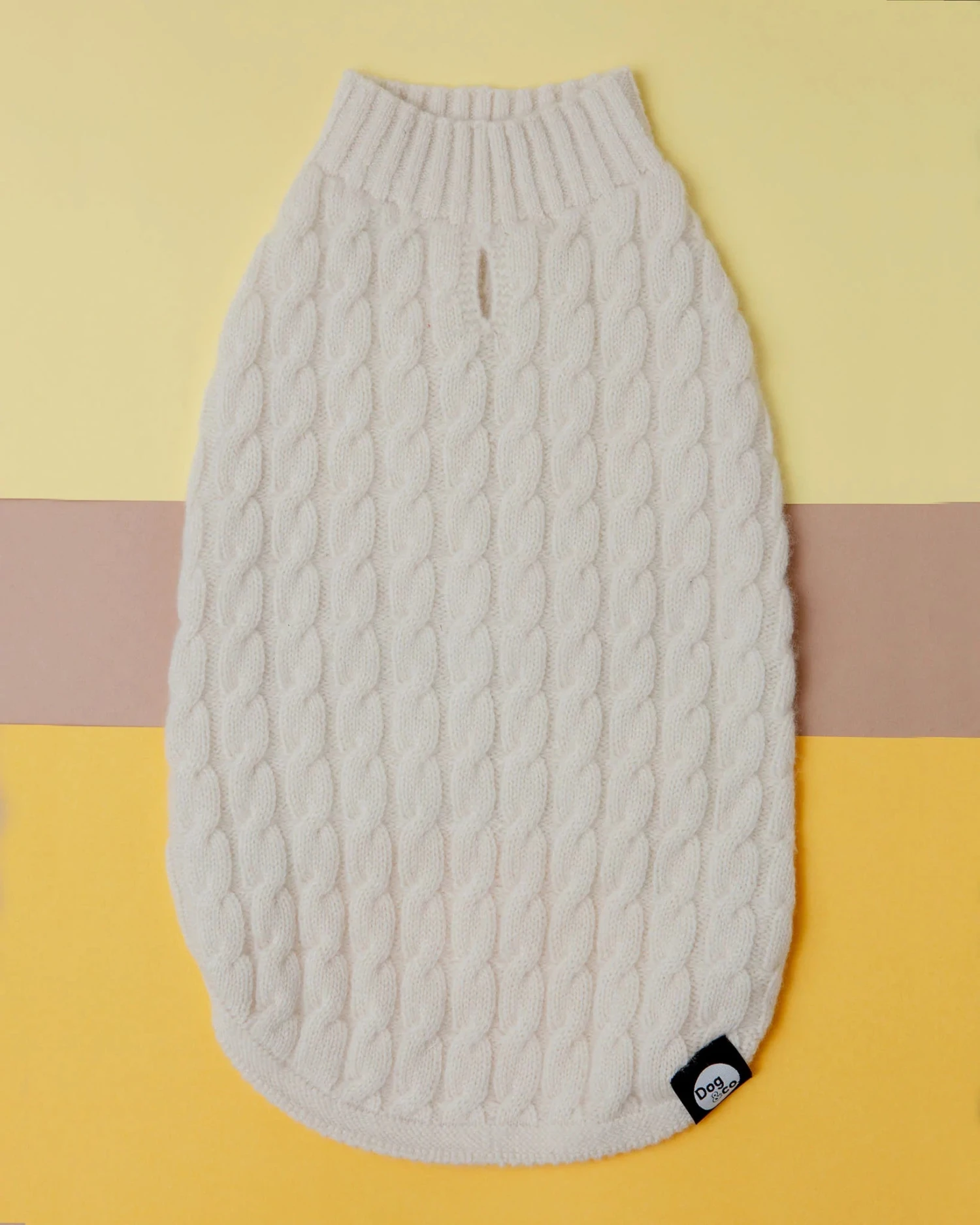 DOG & CO. COLLECTION The Uptown Cable Knit Sweater In Natural American Cotton (Made In NYC) 2 DOG & CO. COLLECTION The Uptown Cable Knit Sweater In Natural American Cotton (Made In NYC) - Image 2