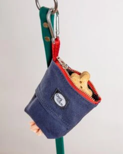 DOG & CO. COLLECTION Good Girl Bag Treat + Poop Bag Holder In Navy Canvas (Made In NYC) -Pet Sale Shop Dog Co 1C5A1695