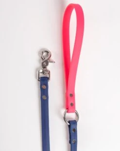 DOG & CO. COLLECTION City Leash In Neon Pink & Navy (4 Or 6 Foot) (Made In The USA) -Pet Sale Shop Dog Co 1C5A1770