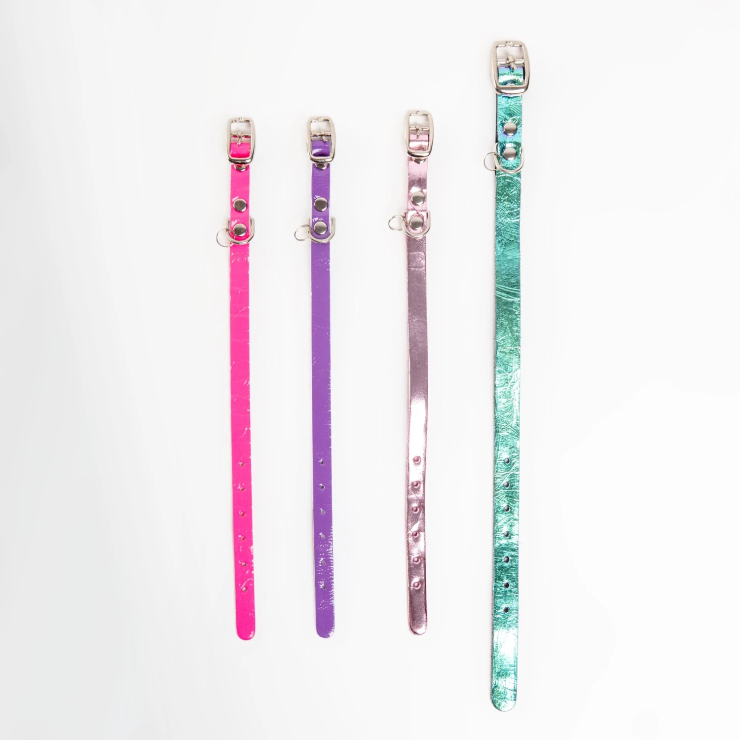 TRACEY TANNER The Cleo Leather Tag Collar In Baby Pink Crackle (DOG & CO. Exclusive) 3 TRACEY TANNER The Cleo Leather Tag Collar In Baby Pink Crackle (DOG & CO. Exclusive) - Image 3