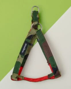 WAGWEAR Cordura Dog Step-In Harness In Camo & Neon Orange (Made In The USA)