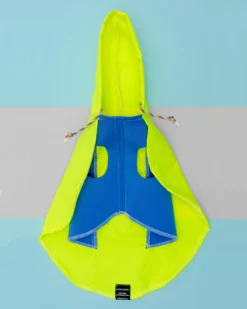DOG & CO. COLLECTION Action Jacket Pull-On Raincoat In Safety Yellow + Blue (Made In NYC) -Pet Sale Shop Dog Co 1C5A2650 1