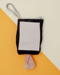 DOG & CO. COLLECTION Good Girl Bag Treat + Poop Bag Holder In Black Canvas (Made In NYC) -Pet Sale Shop Dog Co 1C5A3018