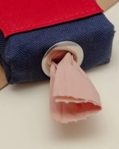 DOG & CO. COLLECTION Good Girl Bag Treat + Poop Bag Holder In Navy Canvas (Made In NYC) -Pet Sale Shop Dog Co 1C5A3047