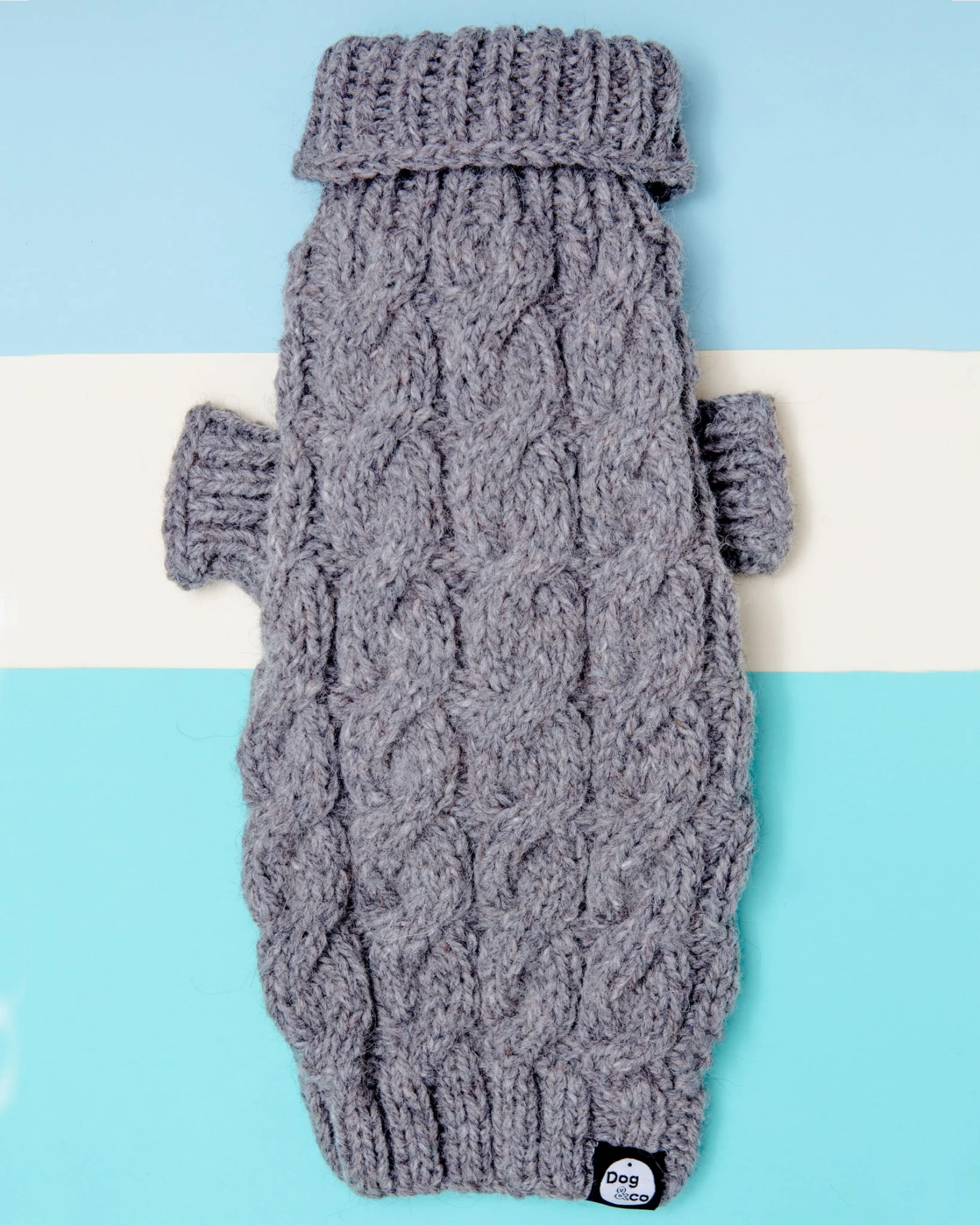 DOG & CO. COLLECTION Downtown Roll Neck Dog Sweater In Grey 3 DOG & CO. COLLECTION Downtown Roll Neck Dog Sweater In Grey - Image 3