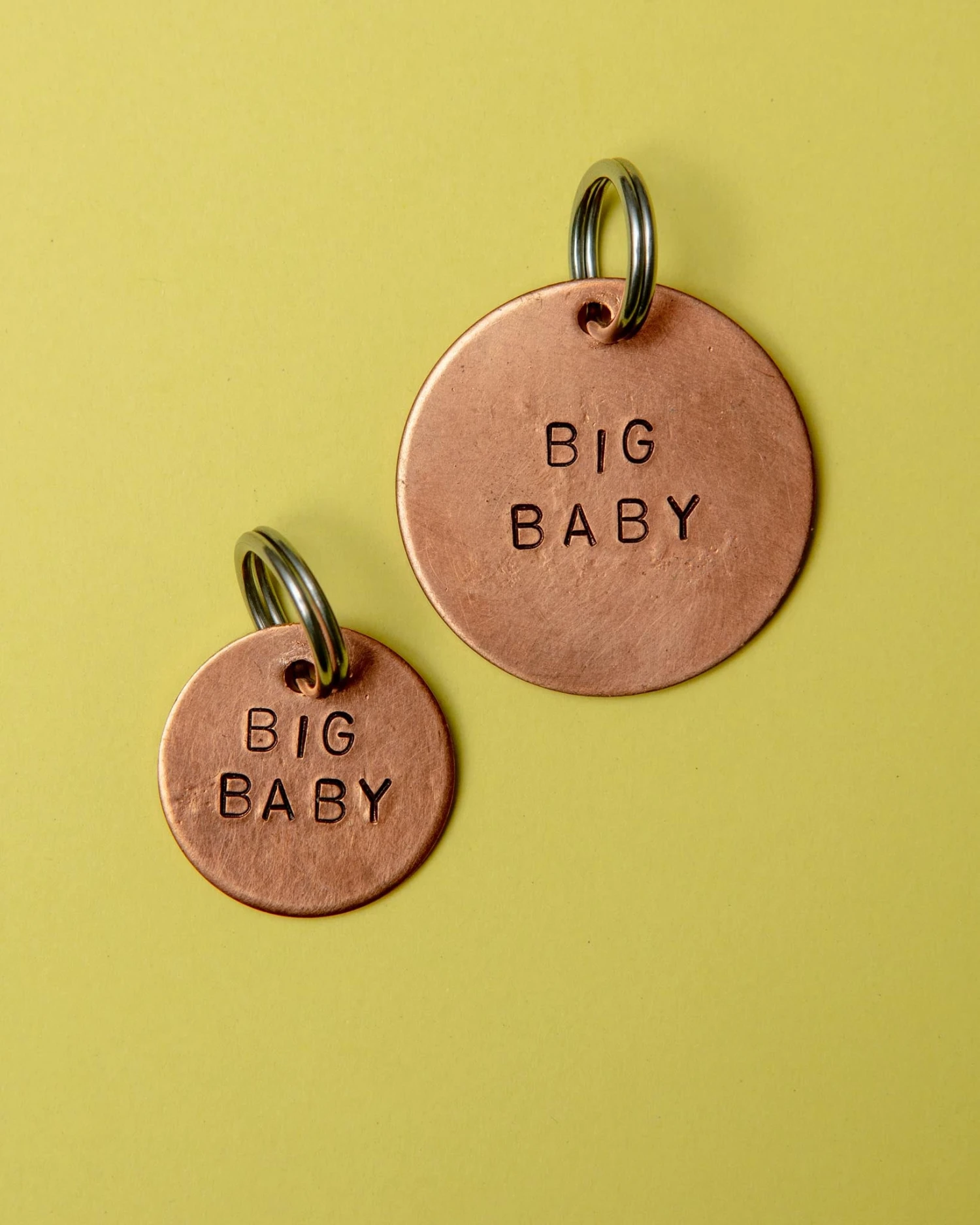WOWIE GOODS Big Baby Round ID Tag (Custom/Drop-Ship) (Made In The USA) 1 WOWIE GOODS Big Baby Round ID Tag (Custom/Drop-Ship) (Made In The USA)
