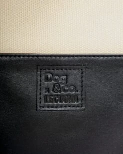 LECUONA X DOG & CO. Black Leather & Natural Canvas Luxe Dog Carrier <br>(Made In Mexico)<br>(Dog & Co. Exclusive) -Pet Sale Shop Dog Co 1C5A3531