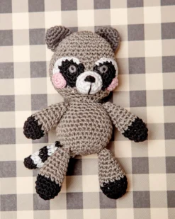 KNIT KNACKS Rowdy The Trash Panda Raccoon Organic Knit Dog Toy