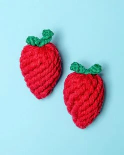 KNOTTY PAWS Eco-Friendly Strawberry Rope Dog Toy