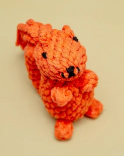 KNOTTY PAWS Handmade Eco-Friendly Oliver The Squirrel Rope Dog Toy -Pet Sale Shop Dog Co 1C5A5452