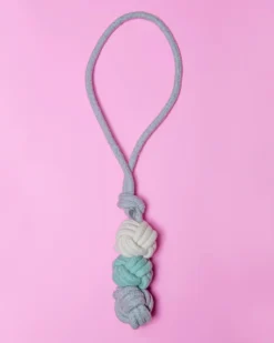 KNOTTY PAWS Mint Ice Cream Dog Rope Ball Toy