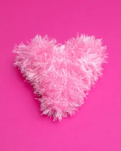 OOMALOO Fuzzy Pink Heart Squeaky Dog Toy (FINAL SALE)