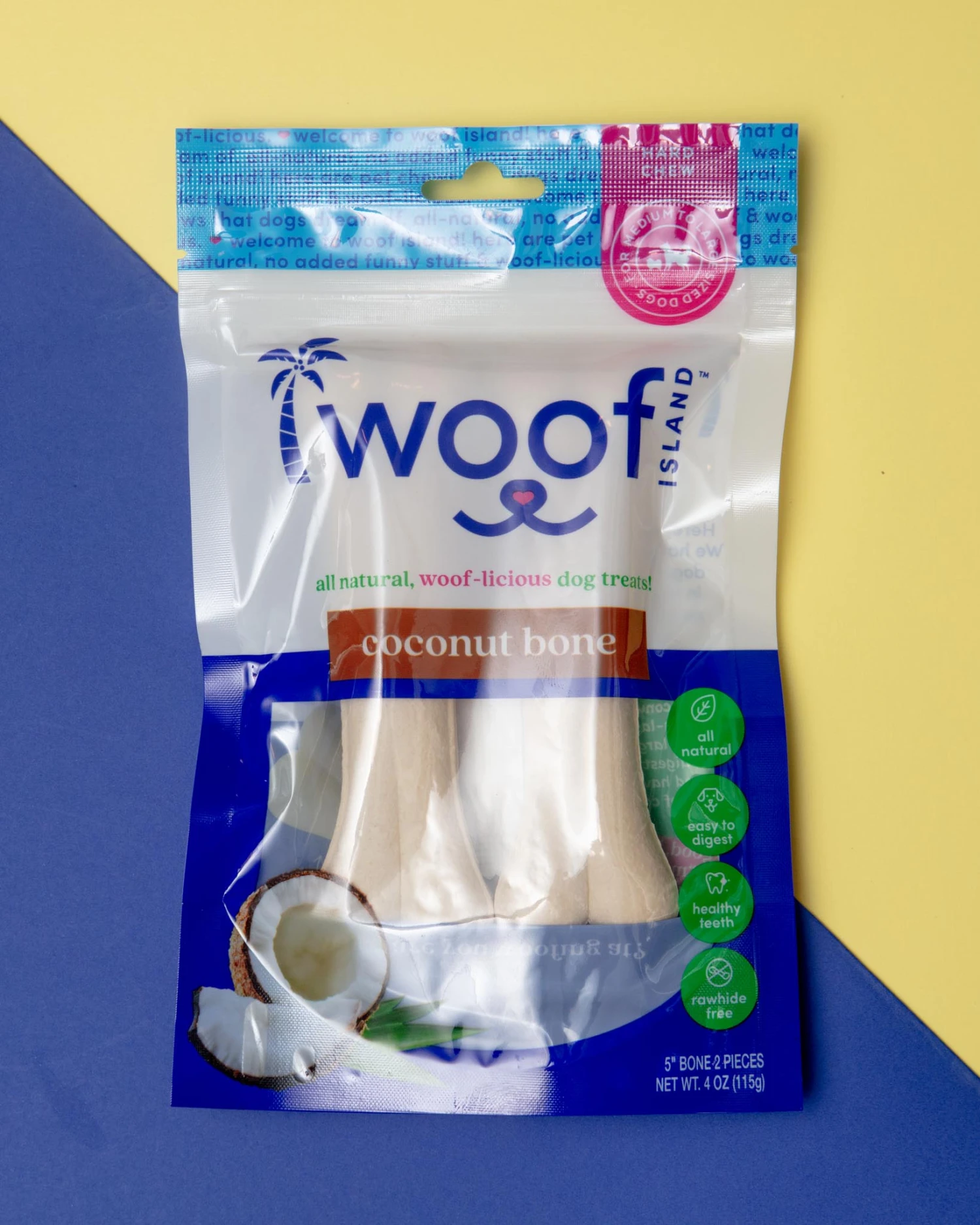 WOOF ISLAND All Natural Coconut Dog Bone Treat (2-Pack) 1 WOOF ISLAND All Natural Coconut Dog Bone Treat (2-Pack)