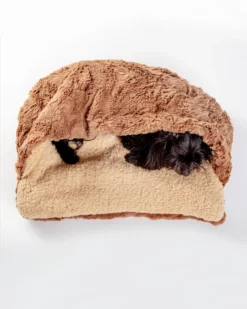 MUTTS & MITTENS Mushy Pocket Bed In Mocha Faux Fur & Sherpa (FINAL SALE) -Pet Sale Shop Dog Co 1C5A5724 853fac35 201f 481e b829 b11751d19a3d