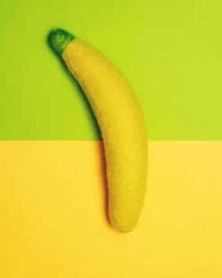 WARE OF THE DOG Boiled Wool Banana Dog Toy