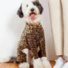 DOG & CO. COLLECTION Stretch Fleece Onesie In Leopard (Made In The USA, DOG & CO. + GOLD PAW Exclusive!)