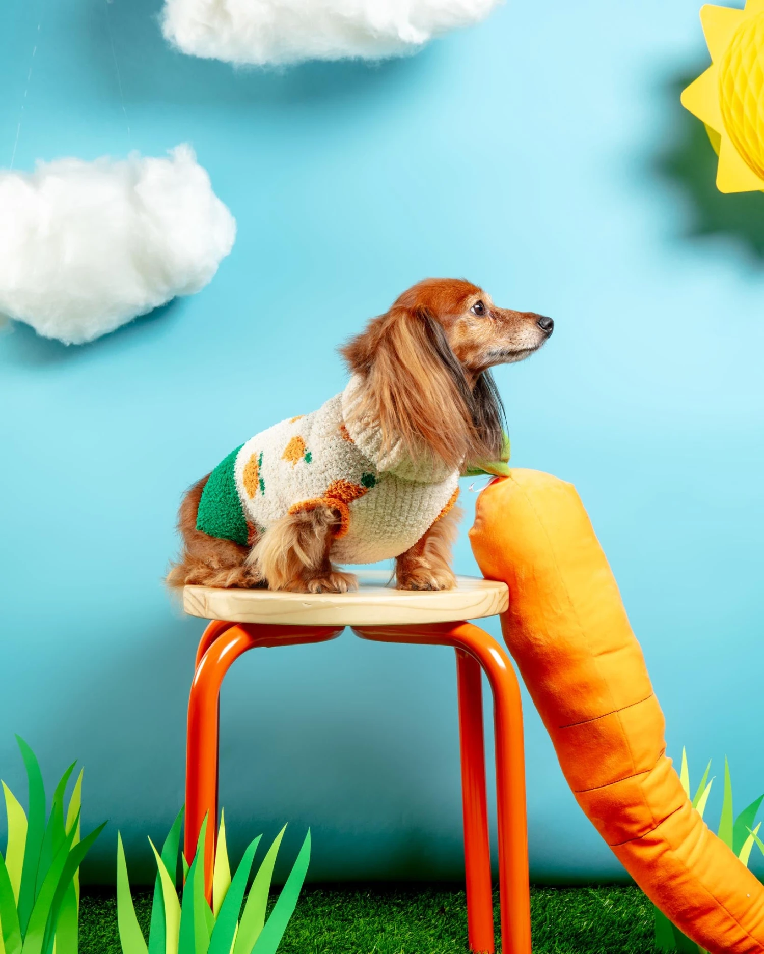 THE FURRYFOLKS Orange Dog Sweater 3 THE FURRYFOLKS Orange Dog Sweater - Image 3