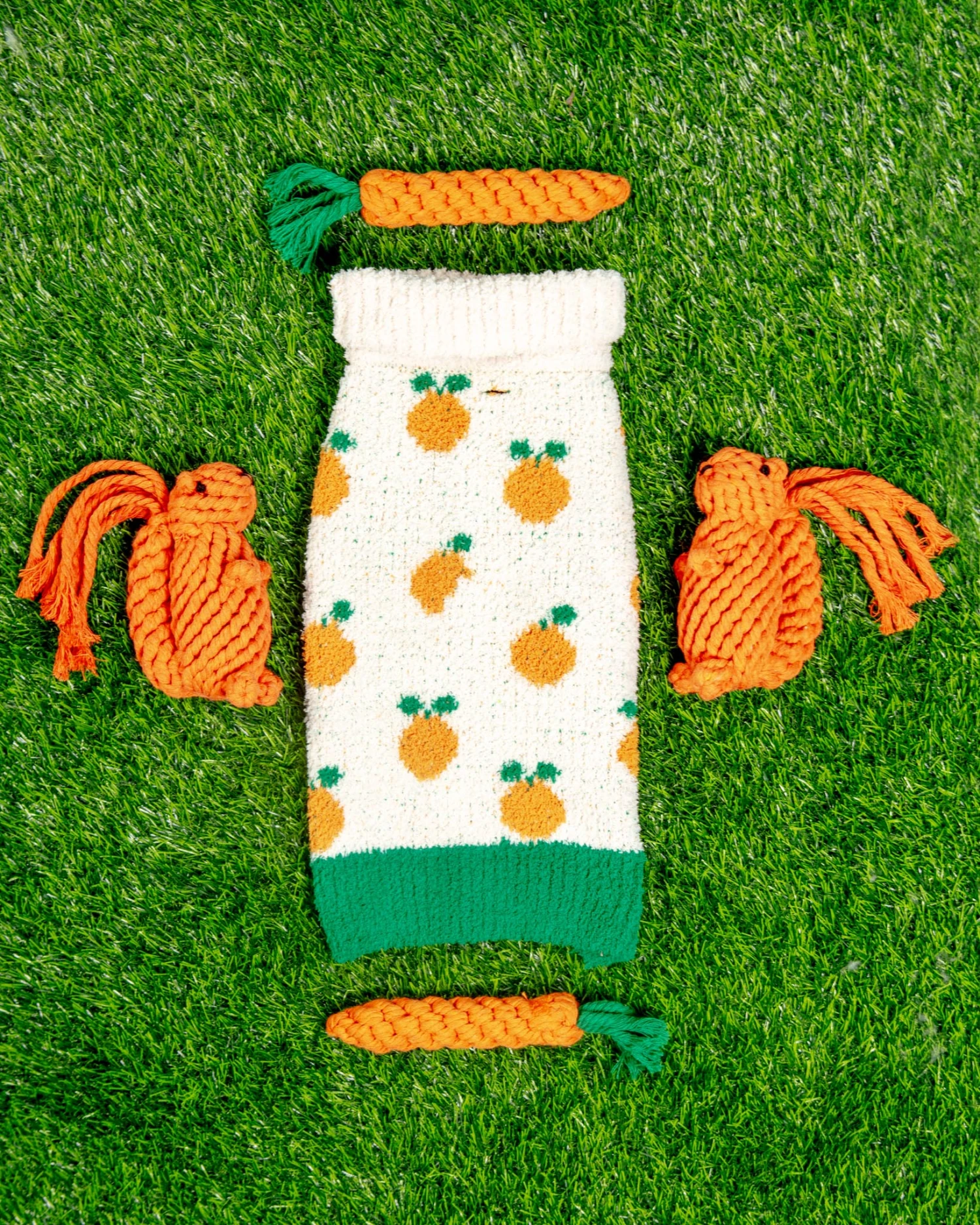 THE FURRYFOLKS Orange Dog Sweater 2 THE FURRYFOLKS Orange Dog Sweater - Image 2