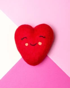 GONE TO THE DOGS Wool Handrolled Heart Dog Toy