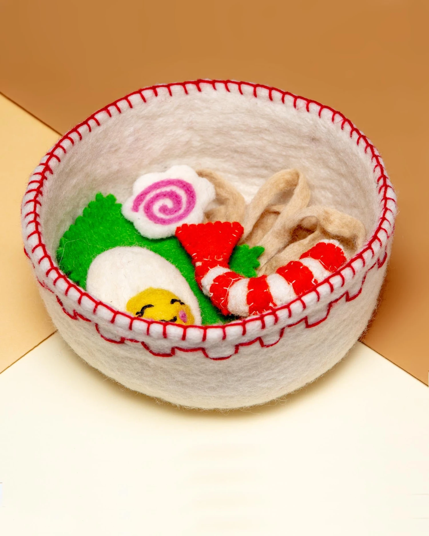 GONE TO THE DOGS Wool Ramen Bowl Dog Toy 1 GONE TO THE DOGS Wool Ramen Bowl Dog Toy