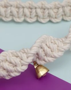 EMBER & IVORY Macrame Dog Potty Bells (Made In The USA) -Pet Sale Shop Dog Co 1C5A7610