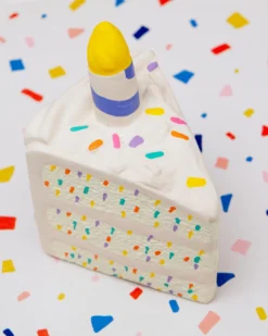 FOU FOU BRANDS Yappy Birthday! Latex Cake Dog Squeaky Toy