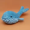 PET LOU Blue Bay Whale Squeaky Push Dog Toy