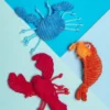 HUGGLEHOUNDS Sea Creatures Assorted Wee Huggles Plush Dog Toy