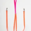 2 HOUNDS For DOG & CO. (Exclusive) Double Clip Training Leash In Hot Pink + Neon Orange (Made In The USA)