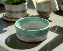BARI MOSS CERAMICS Ceramic Jade Dog Bowl (Made In The USA) -Pet Sale Shop Dog Co 1C5A8546