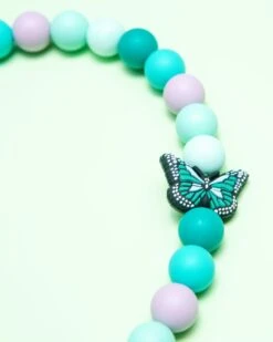 BEAD BAR Silicone Beaded Necklace For Dogs W/ Charm (Made In The USA) -Pet Sale Shop Dog Co 1C5A8743