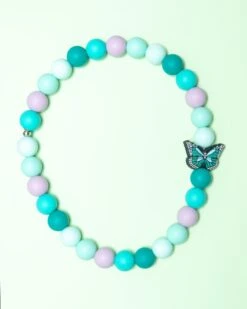 BEAD BAR Silicone Beaded Necklace For Dogs W/ Charm (Made In The USA) -Pet Sale Shop Dog Co 1C5A8745