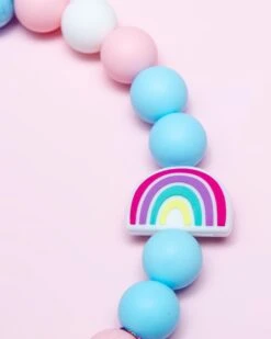 BEAD BAR Silicone Beaded Necklace For Dogs W/ Charm (Made In The USA) -Pet Sale Shop Dog Co 1C5A8750