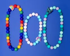 BEAD BAR Silicone Beaded Necklace For Dogs W/ Charm (Made In The USA) -Pet Sale Shop Dog Co 1C5A8753
