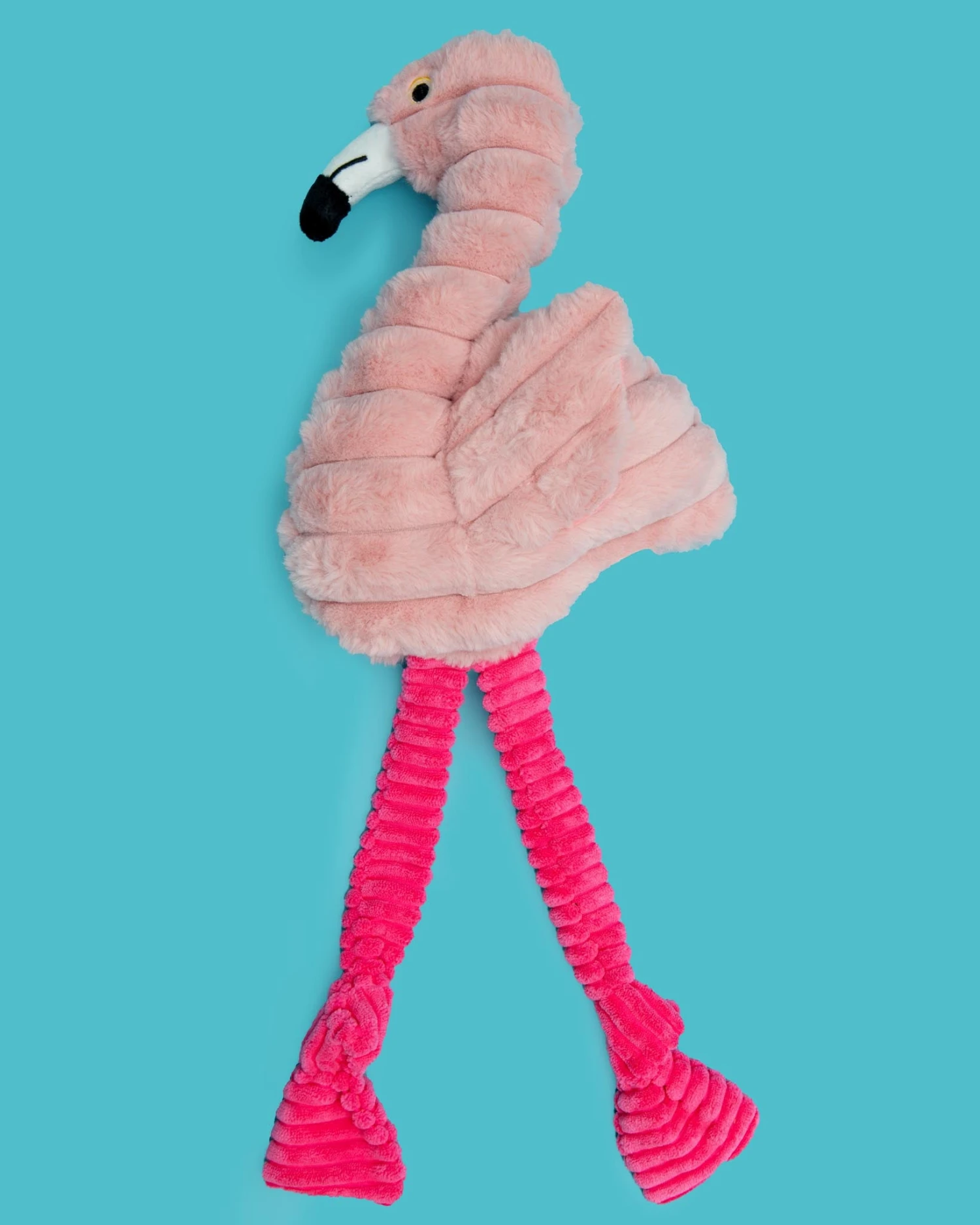 PET LOU Franny Flamingo Plush Squeaky Toy (26") 1 PET LOU Franny Flamingo Plush Squeaky Toy (26")