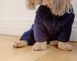 DENTISTS APPOINTMENT Boa Fleece Onesie In Navy (Dog & Co. Exclusive) -Pet Sale Shop Dog Co 1C5A9676